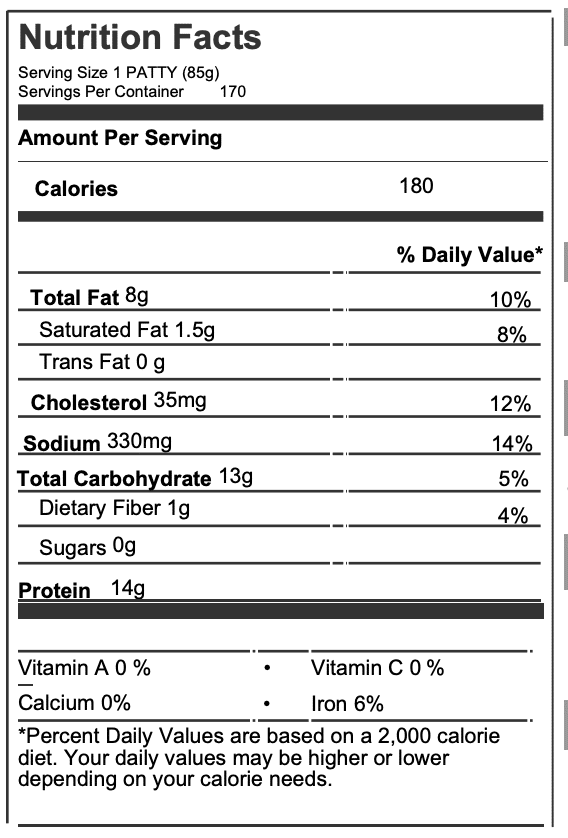 CN Fully Cooked Whole Grain Hot & Spicy Breaded Patty