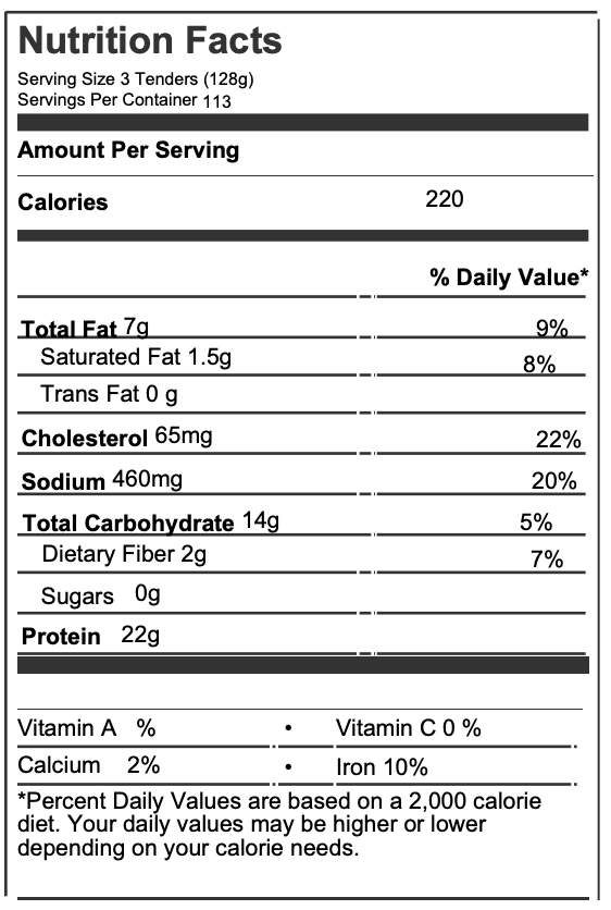 Nutrition Facts